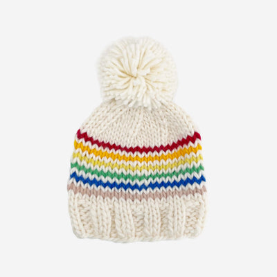 Rainbow Stripe Hand Knit Hat - Reagan by The Blueberry Hill Accessories The Blueberry Hill   