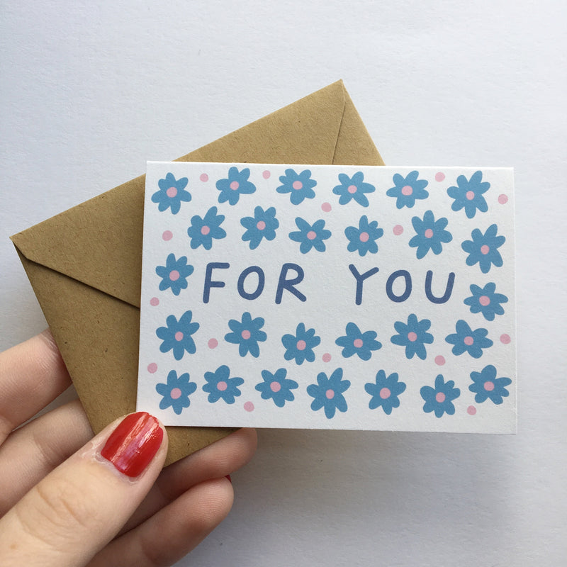 Tiny Enclosure Card - For You by Allie Biddle Paper Goods + Party Supplies Allie Biddle   