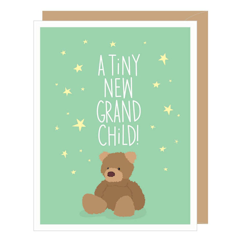 Teddy Bear New Grandparent Congratulations Card by Apartment 2 Cards