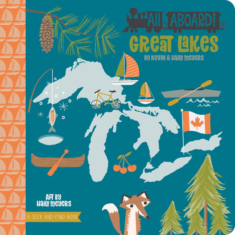 All Aboard: Great Lakes - Board Book Books Gibbs Smith   