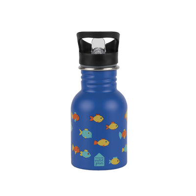 Stainless Steel Bottle - 0.35L Fish (Blue) by Petit Jour Nursing + Feeding Petit Jour   