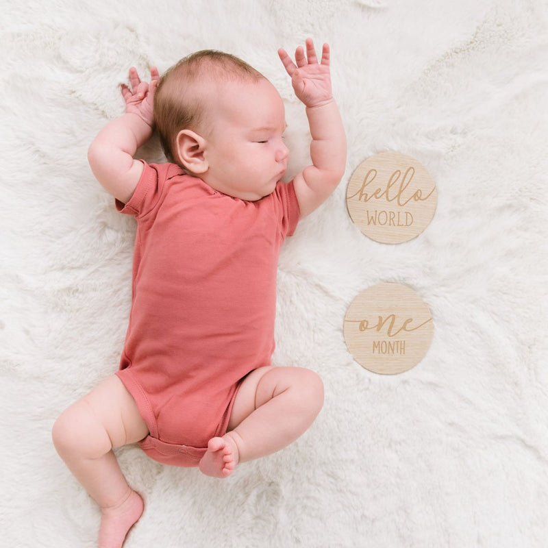 Wooden Reversible Milestone Photo Props by Pearhead Gifts Pearhead   
