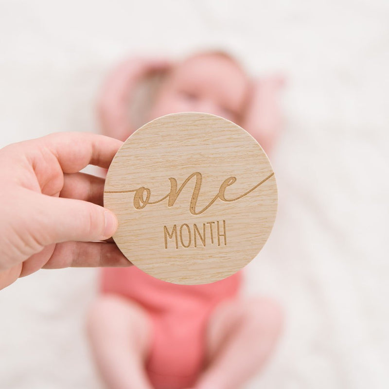 Wooden Reversible Milestone Photo Props by Pearhead Gifts Pearhead   