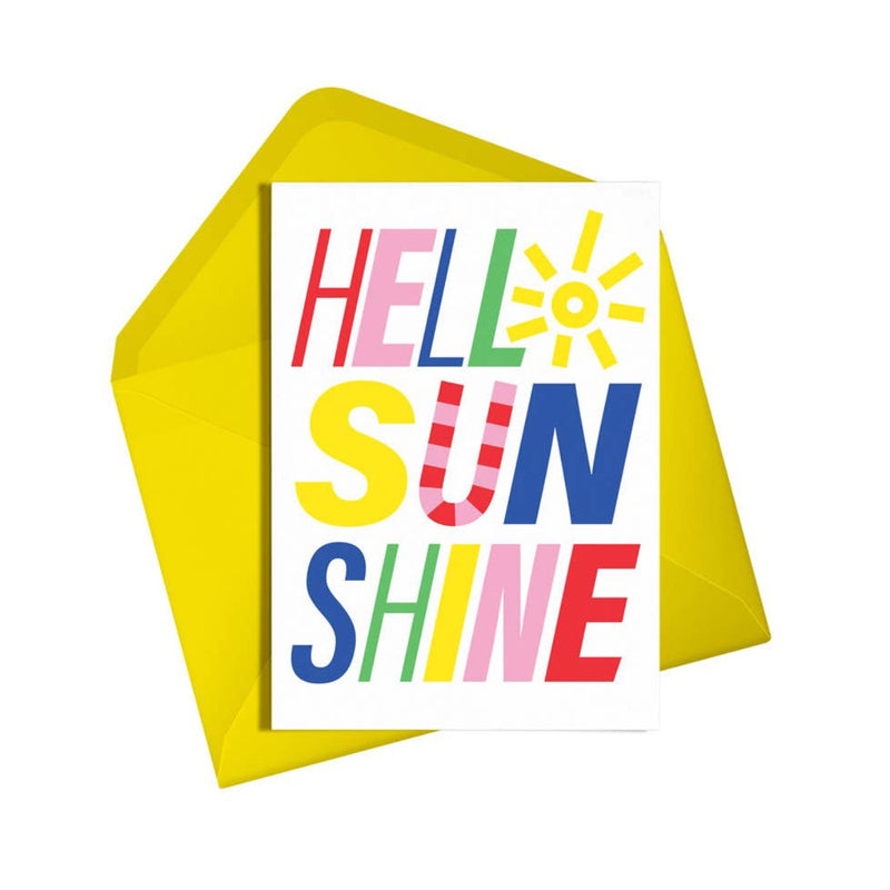 Hello Sunshine Card by Alphablots Paper Goods + Party Supplies Alphablots   