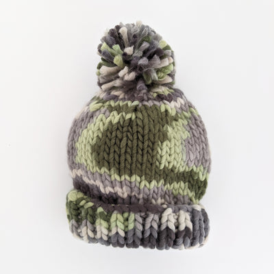 Camouflage Army Green Knit Beanie Hat by Huggalugs Accessories Huggalugs   