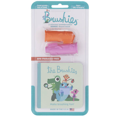 Brushies 2 Pack and Mini Book -Momo and Pinkey by The Brushies Bath + Potty The Brushies   