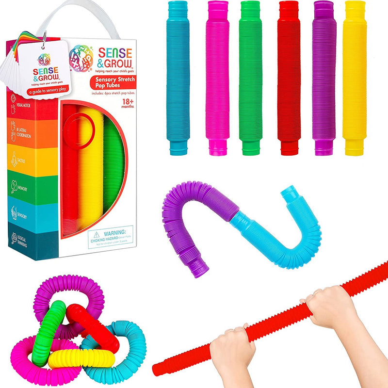 Sensory Pop Tubes - Set of 6 by Be Amazing Toys Toys Be Amazing Toys   
