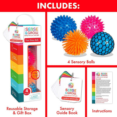Sensory Stress Balls - 4 Pack by Be Amazing Toys Toys Be Amazing Toys   