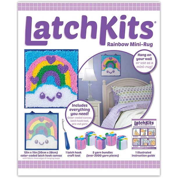 Smiling Rainbow Latch Hook Kit by LatchKits Toys LatchKits   