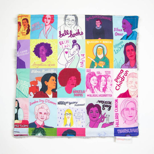 Badass Babes Patchwork Baby Security Blanket - Small Silver Cuddle by Abbey's House