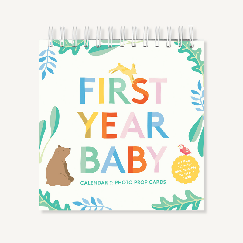 First Year Baby Calendar & Photo Prop Cards Gifts Chronicle Books   