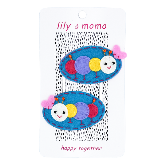 Cute Caterpillar Hair Clips by Lily + Momo