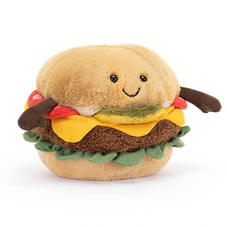 Amuseable Burger - 4.25 Inch by Jellycat
