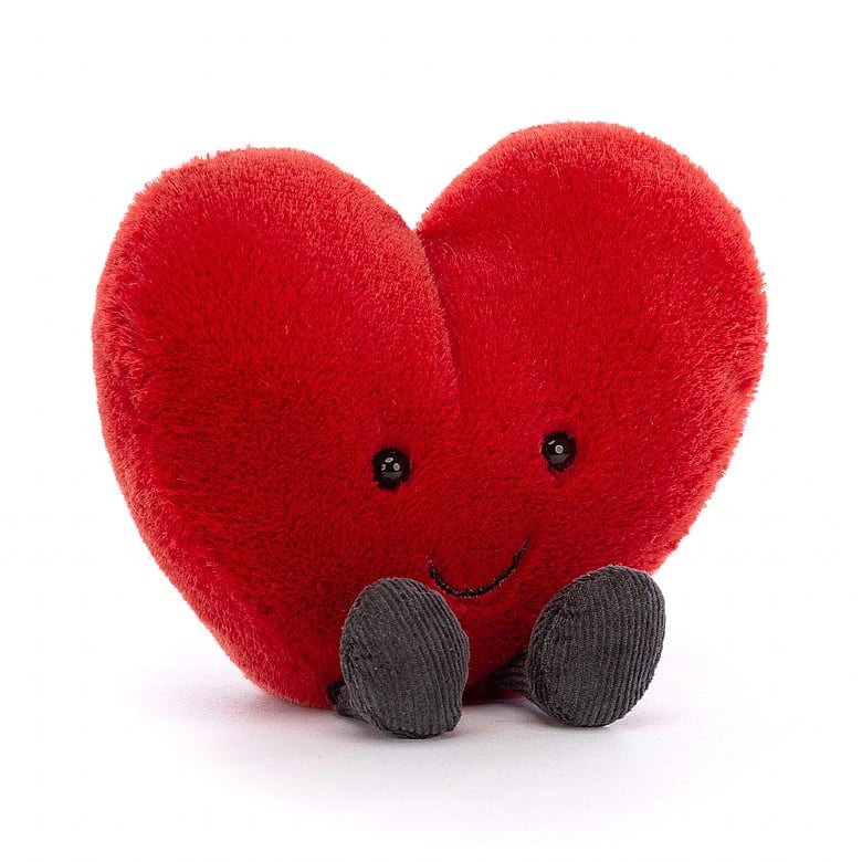 Amuseable Red Heart - Large 7 Inch by Jellycat Toys Jellycat   