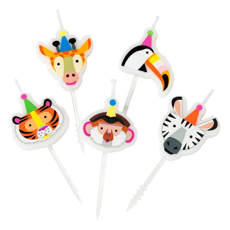 Animal Birthday Candles 5 Pack by Talking Tables Paper Goods + Party Supplies Talking Tables   