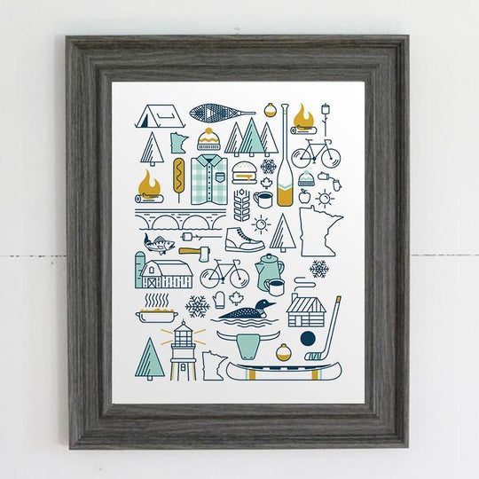 Minnesota Icons Print by Abbey's House