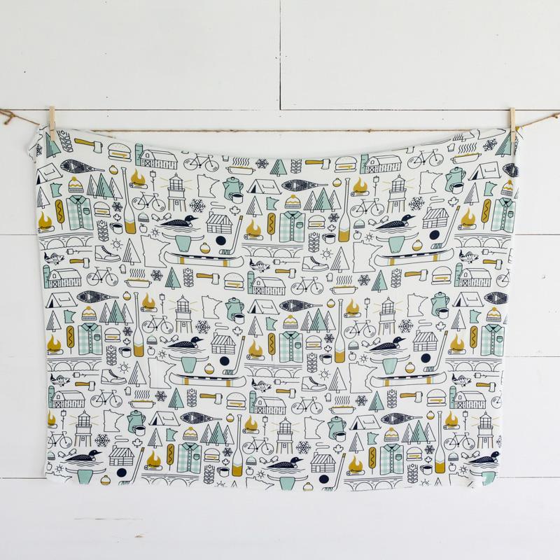 Swaddle Blanket - Minnesota Icons by Abbey&