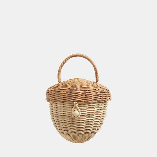 Rattan Acorn Bag by Olli Ella