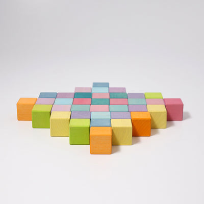 Pastel Mosaic Wooden Blocks by Grimm's Toys Grimm's   
