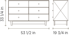 Sparrow 6 Drawer Dresser - White by Oeuf Furniture Oeuf   
