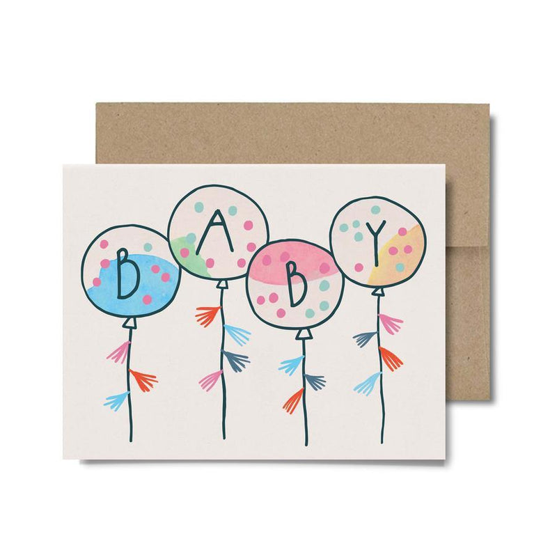 Baby Tassel Balloons Card by Paperapple Paper Goods + Party Supplies Paperapple   