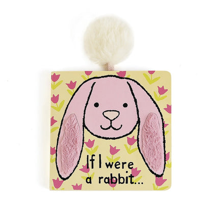 If I Were A Rabbit - Pink + Cream Board Book by Jellycat Books Jellycat   