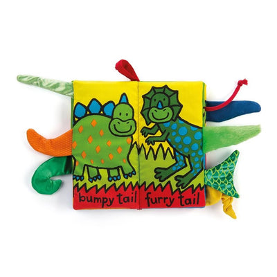 Dino Tails - Crinkly Fabric Book by Jellycat Books Jellycat   