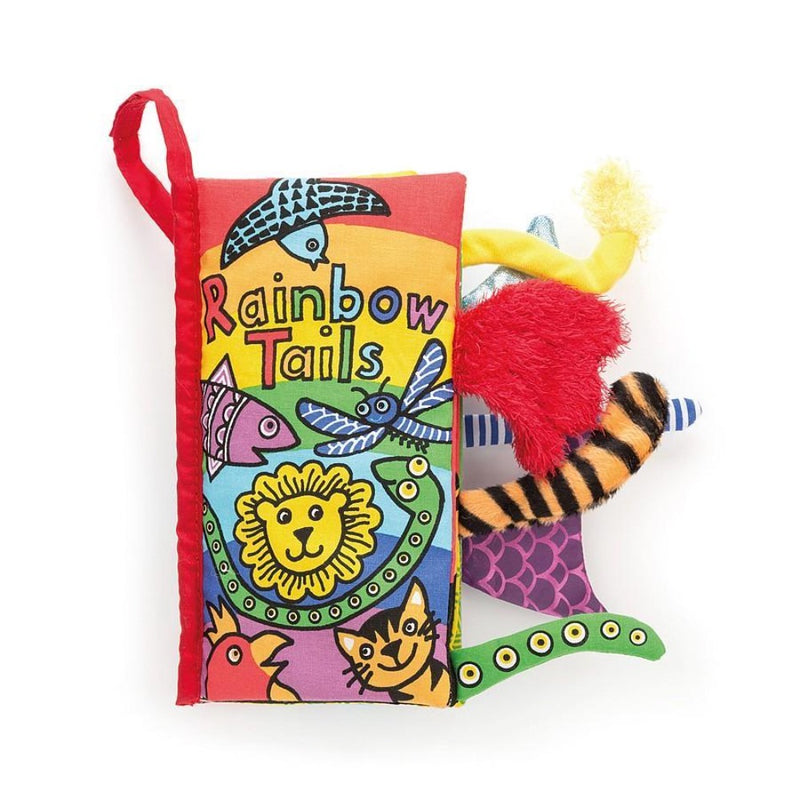 Rainbow Tails - Crinkly Fabric Book by Jellycat Books Jellycat   