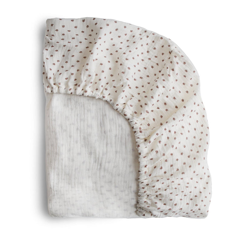 Extra Soft Muslin Crib Sheet - Bloom by Mushie & Co Bedding Mushie & Co   