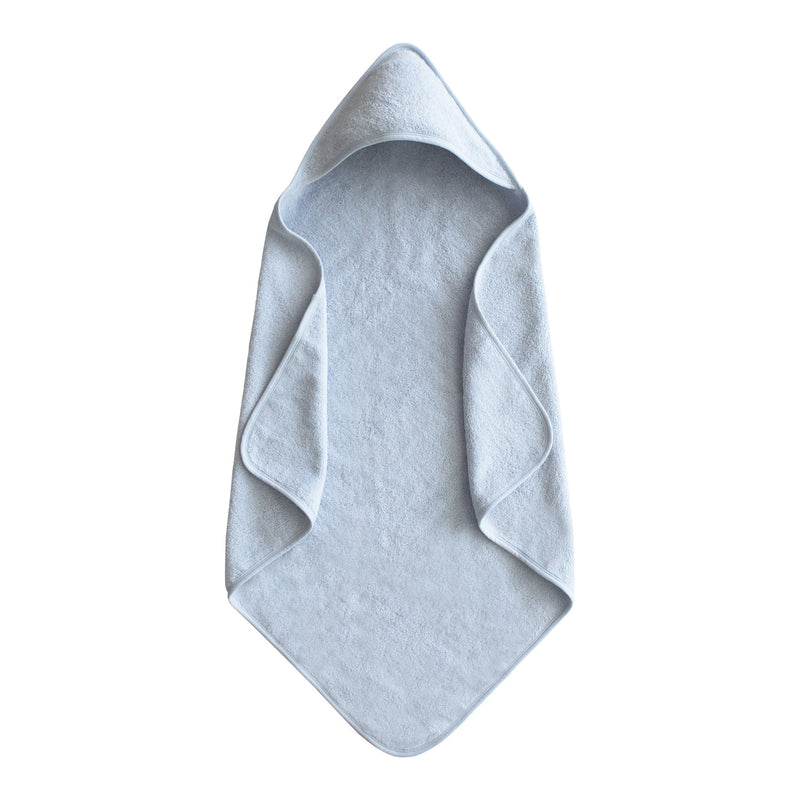 Organic Cotton Baby Hooded Towel - Baby Blue by Mushie & Co Bath + Potty Mushie & Co   