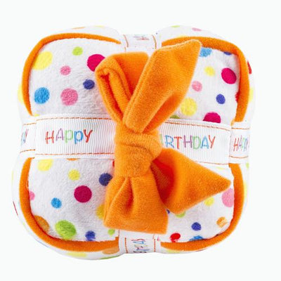 Happy Birthday Gift Box Plush Toy by Haute Diggity Dog Pets Haute Diggity Dog   