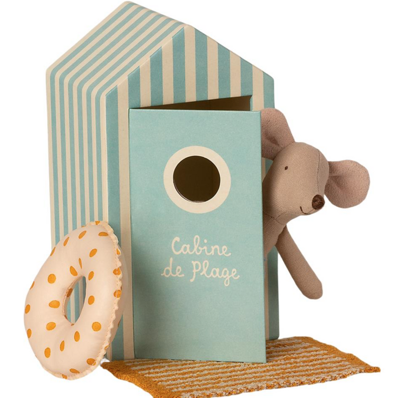 Beach Mouse - Little Brother in Cabin by Maileg Toys Maileg   