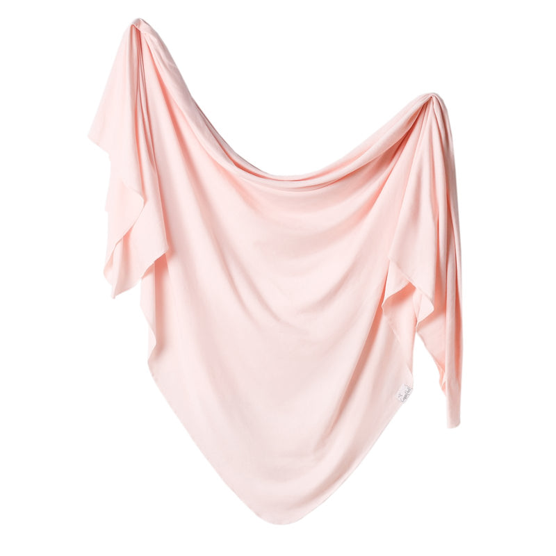 Knit Swaddle Blanket - Blush by Copper Pearl Bedding Copper Pearl   
