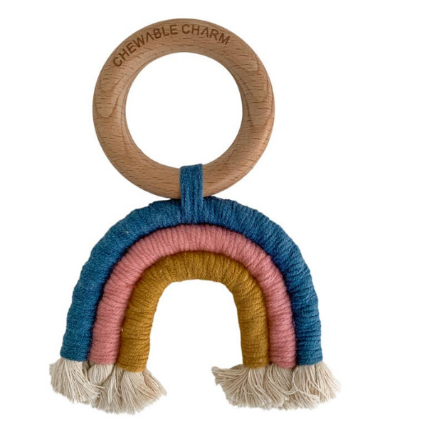 Rainbow Macrame Teether by Chewable Charm Toys Chewable Charm   