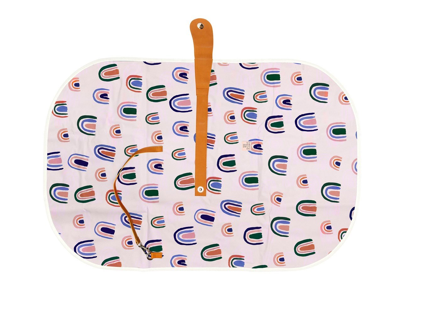 Travel Baby Change Mat - Ochre Rainbows by The Somewhere Co. Bath + Potty The Somewhere Co.   