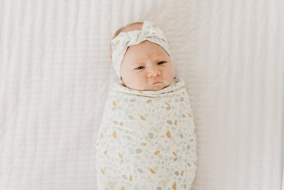 Knit Swaddle Blanket - Arlo by Copper Pearl Bedding Copper Pearl   