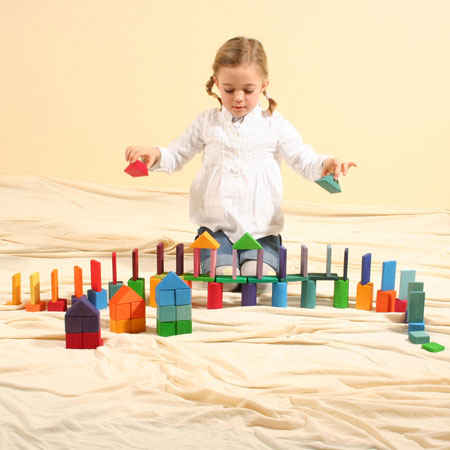 Shapes And Colors Wooden Blocks by Grimm&