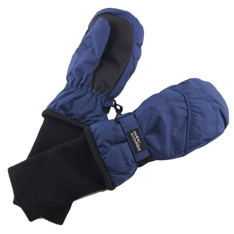Waterproof Stay-On Mittens - Navy by SnowStoppers Accessories SnowStoppers   