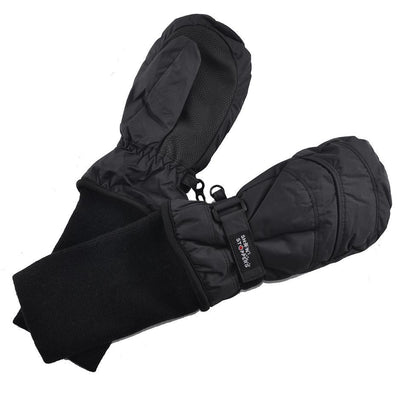 Waterproof Stay-On Mittens - Black by SnowStoppers Accessories SnowStoppers   