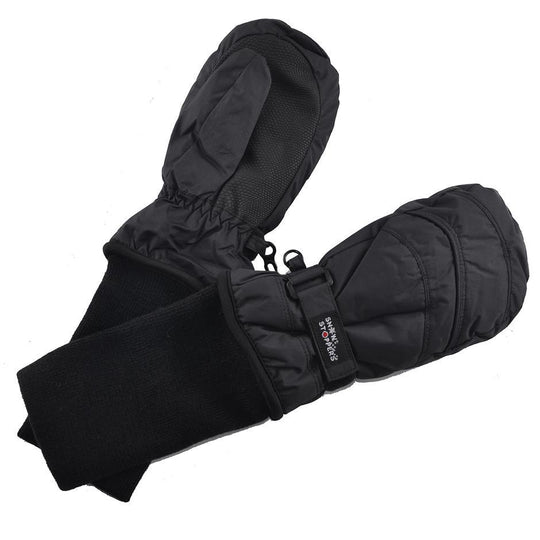 Waterproof Stay-On Mittens - Black by SnowStoppers