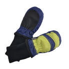 Waterproof Stay-On Mittens No Thumb - Navy Blue / Lime Green by SnowStoppers Accessories SnowStoppers   