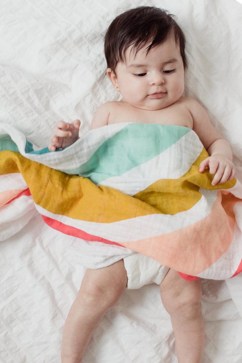 Rainbow Swaddle by Clementine Kids Bedding Clementine Kids   
