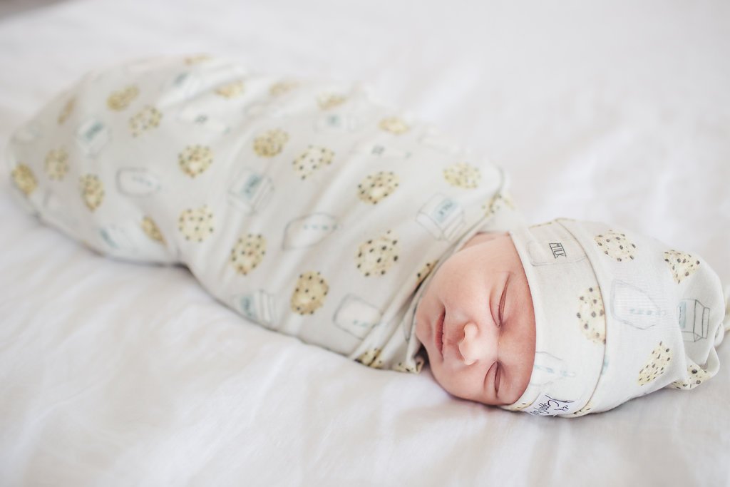 Knit Swaddle Blanket - Chip by Copper Pearl Bedding Copper Pearl   