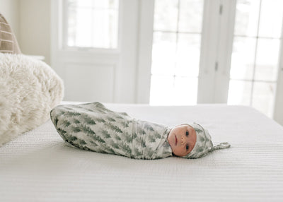 Knit Swaddle Blanket - Evergreen by Copper Pearl Bedding Copper Pearl   