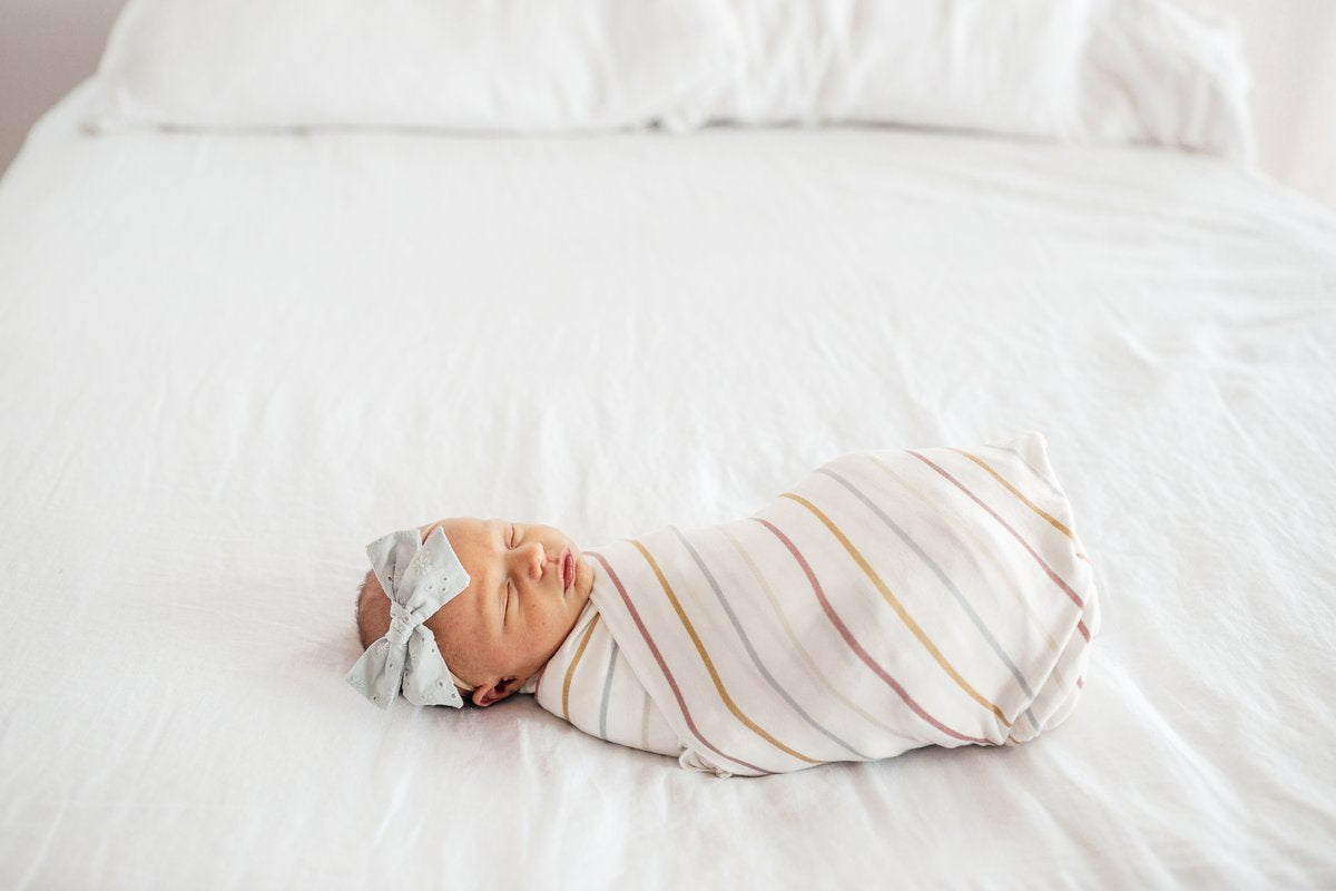 Knit Swaddle Blanket - Piper by Copper Pearl Bedding Copper Pearl   