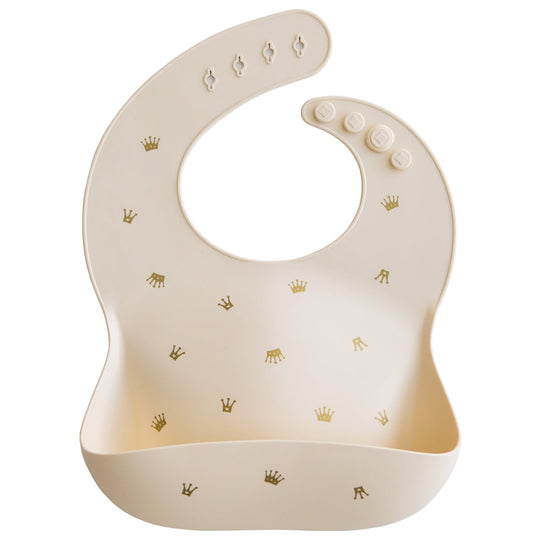 Silicone Baby Bib - Crowns by Mushie & Co