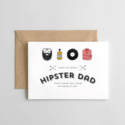 Hipster Dad Card by Spaghetti & Meatballs Paper Goods + Party Supplies Spaghetti & Meatballs   