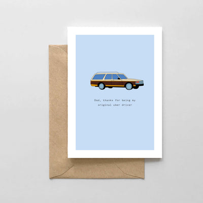 Dad Uber Driver - Father's Day Card by Spaghetti & Meatballs Paper Goods + Party Supplies Spaghetti & Meatballs   