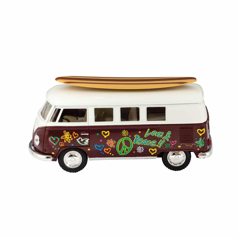 Diecast 1962 VW Bus With Surfboard by Schylling Toys Schylling   