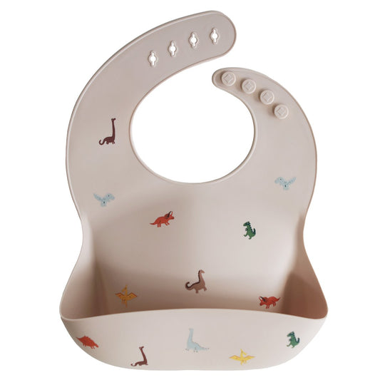 Silicone Baby Bib - Dinosaurs by Mushie & Co